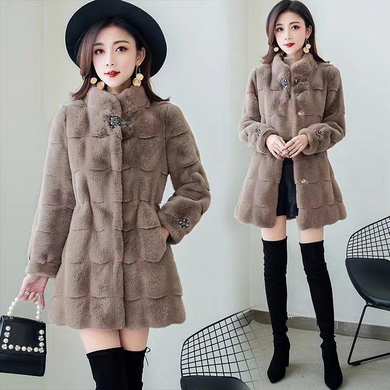 Winter Clothing Work - Manteaux en fausse fourrure pour femmes