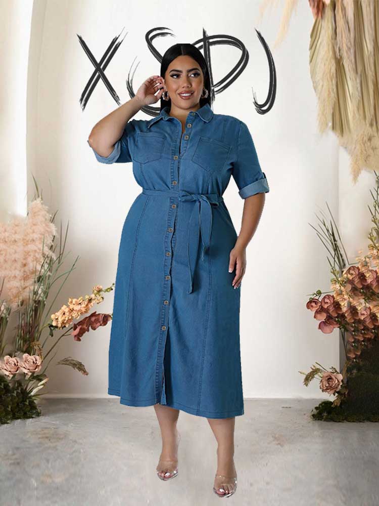 Winter Clothing Wholesale - Robe en denim élégante pour femmes