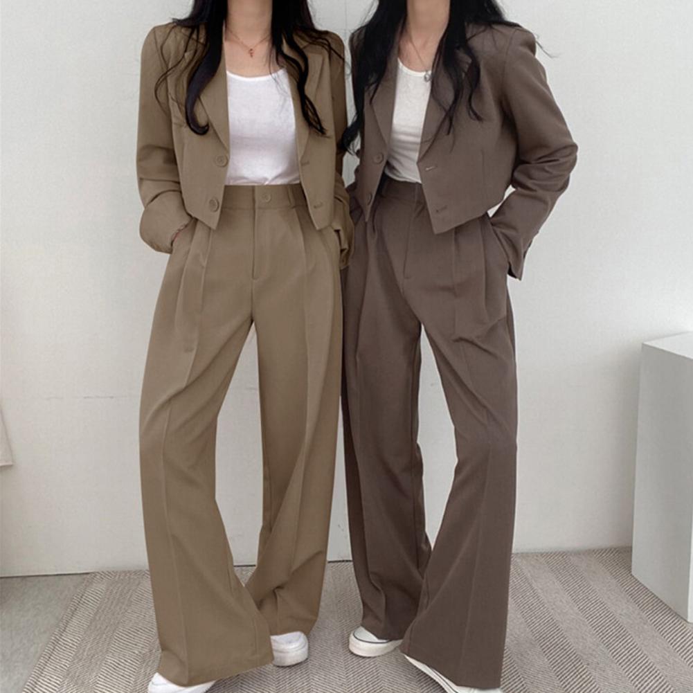 Winter Clothing Work - Ensemble tailleur femme coupe ample, blazer