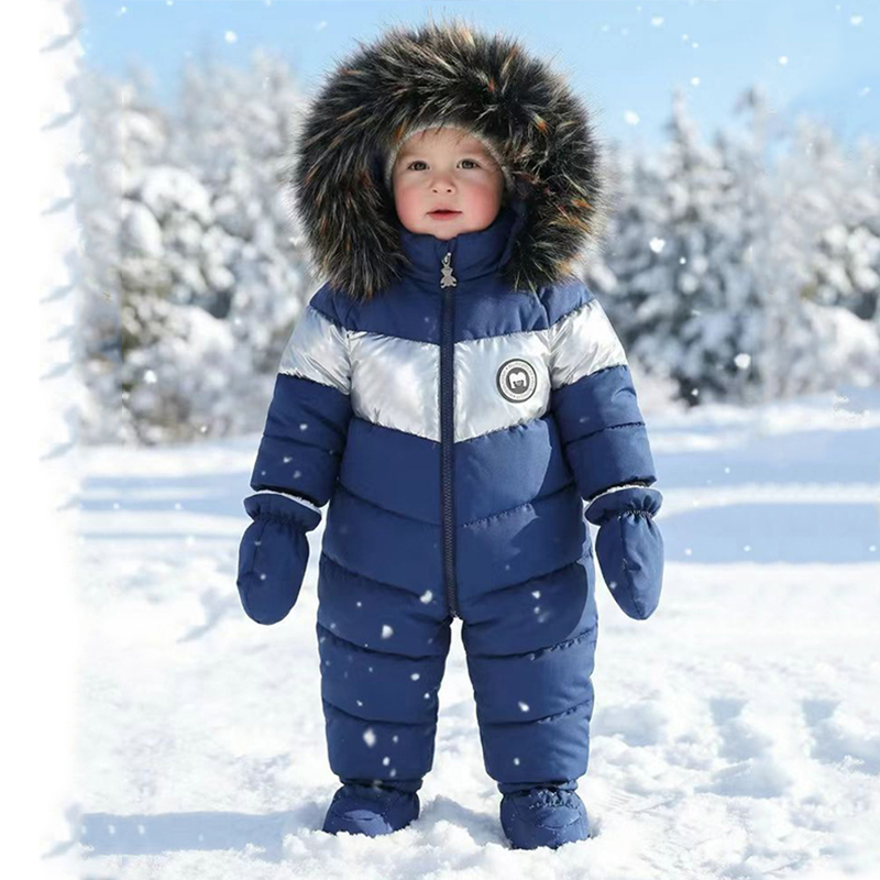 Winter Clothing 1 Year Old - Combinaison d'hiver pour nouveau-né avec gants,