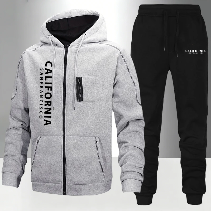 Quality Winter Clothing - Ensemble de survêtement pour homme, sweat-shirt