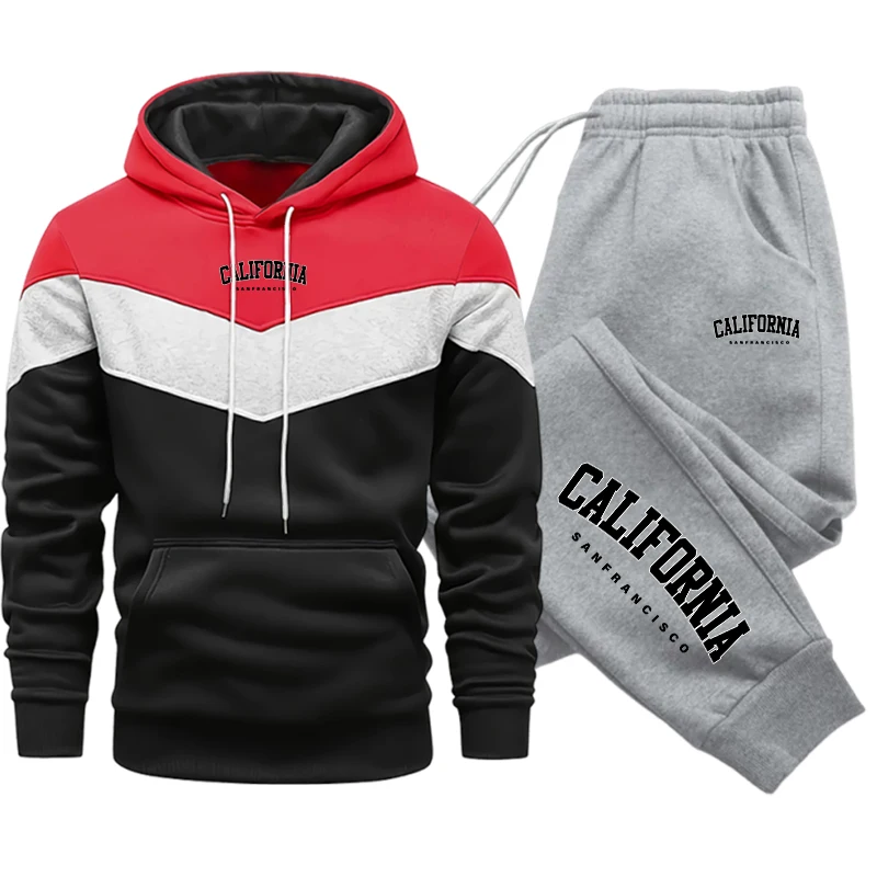 Quality Winter Clothing - Ensemble de survêtement pour homme, imprimé,