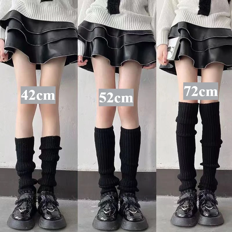 Winter Clothing Leg Warmers - Jambières Lolita 42/52/72cm, chaussettes tricotées Y2K,