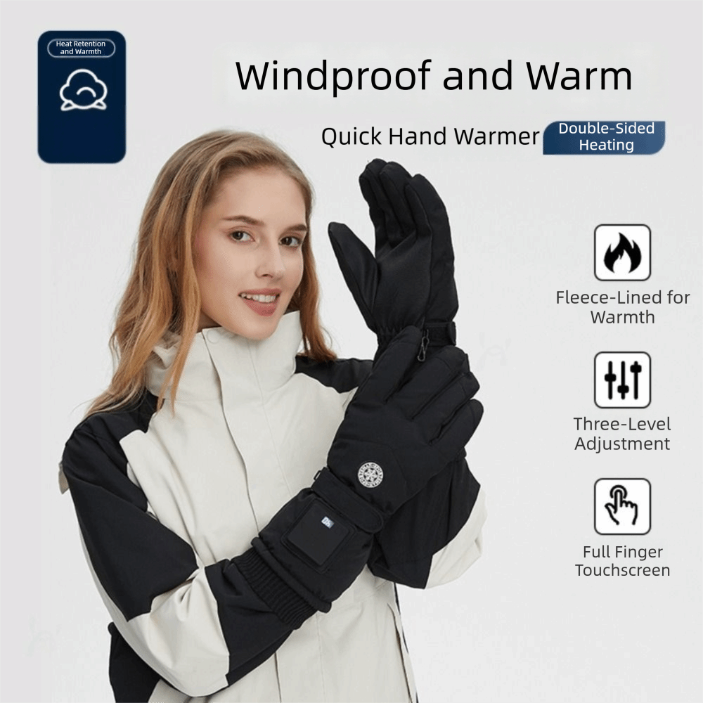 Heated Gloves Electric - Gants chauffants intelligents coupe-vent, 3 niveaux
