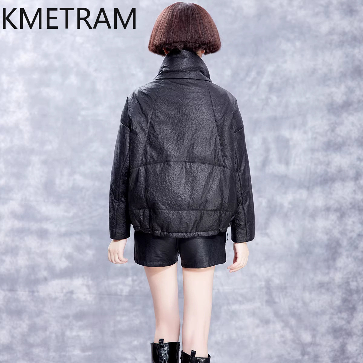 KMETRAM Blouson en cuir vérita - Puffer Jacket Women Down avis et prix