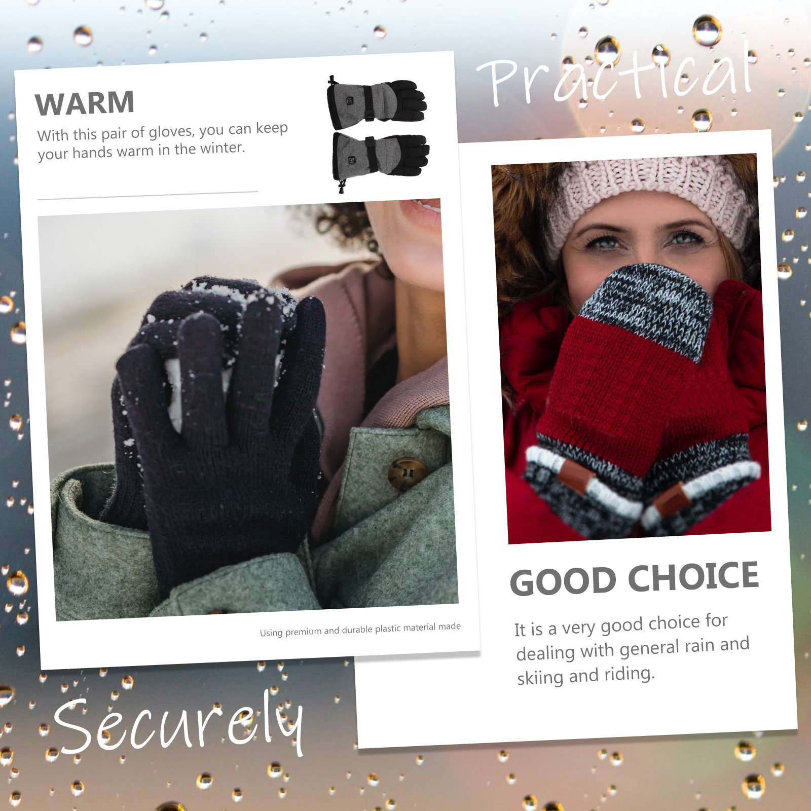 1 ensemble de gants chauffants - Heated Gloves Electric avis et prix