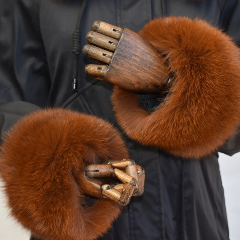 Poignets en fourrure de renard - Winter Clothing Deals avis et prix