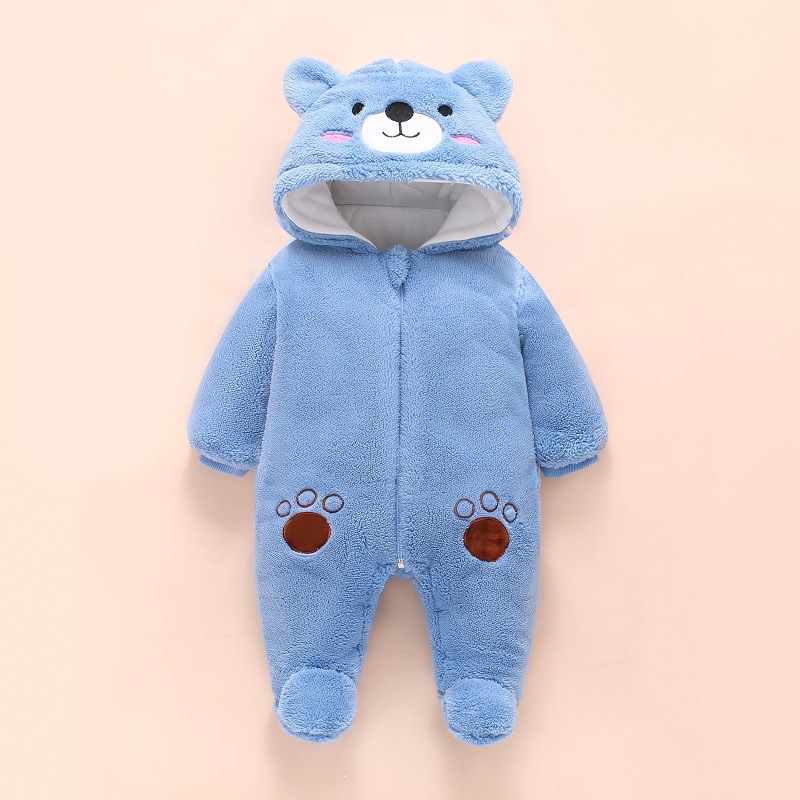 Barboteuse ours en coton à cap - Winter Clothing 1 Year Old avis et prix