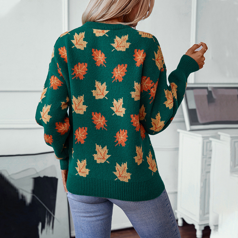 Automne hiver pull feuille d'é - Winter Clothing Europe avis et prix
