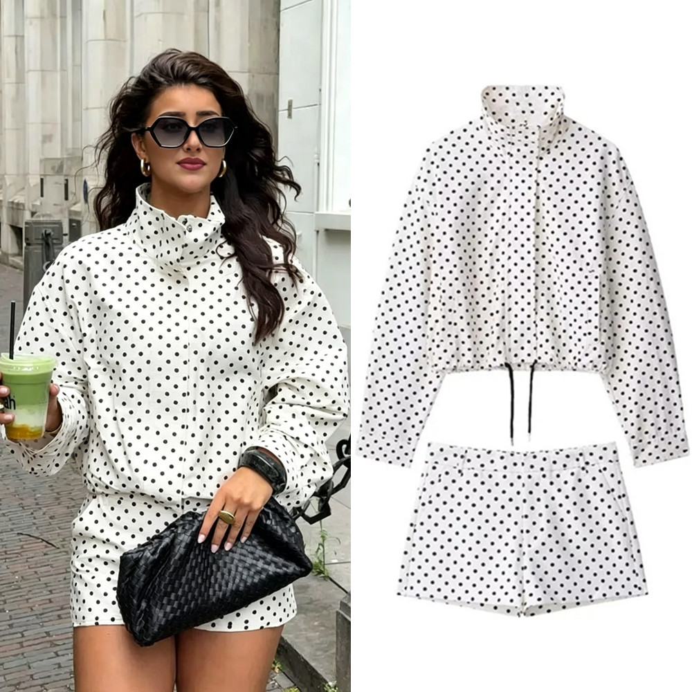 Veste imprimée à pois vintage  - Winter Clothing Deals avis et prix