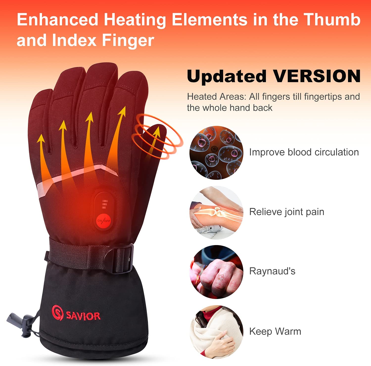 SNOW DEER hiver gants chauffan - Heated Gloves Electric avis et prix