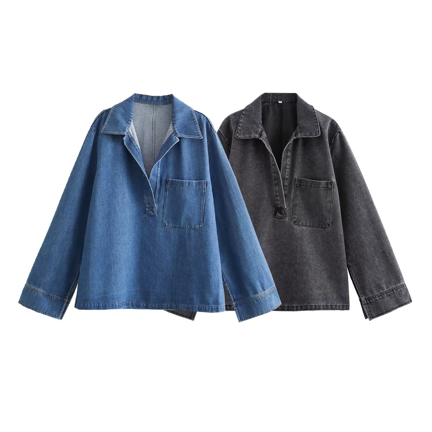Ensemble chemise ample en Deni - Winter Clothing Europe avis et prix
