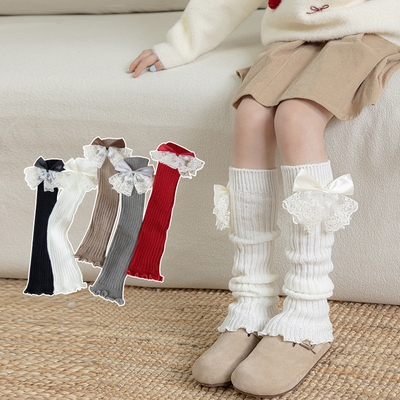 Guêtres en dentelle à nœud pou - Winter Clothing Leg Warmers avis et prix