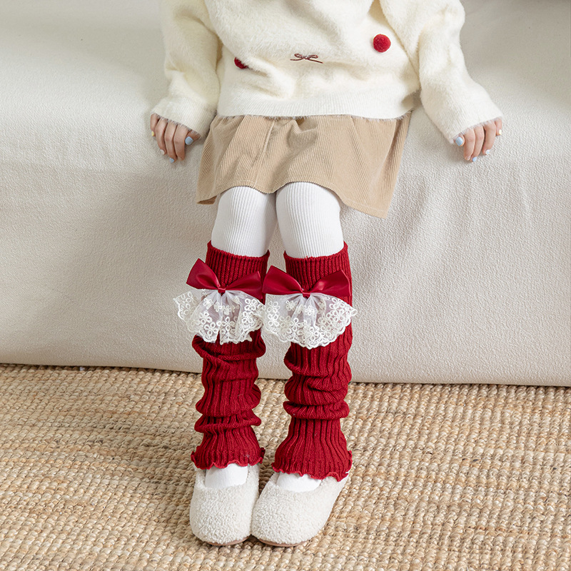Guêtres en dentelle à nœud pou - Winter Clothing Leg Warmers avis et prix