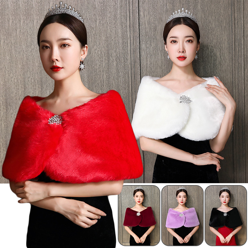Châle de mariée en fausse four - Winter Clothing Deals avis et prix