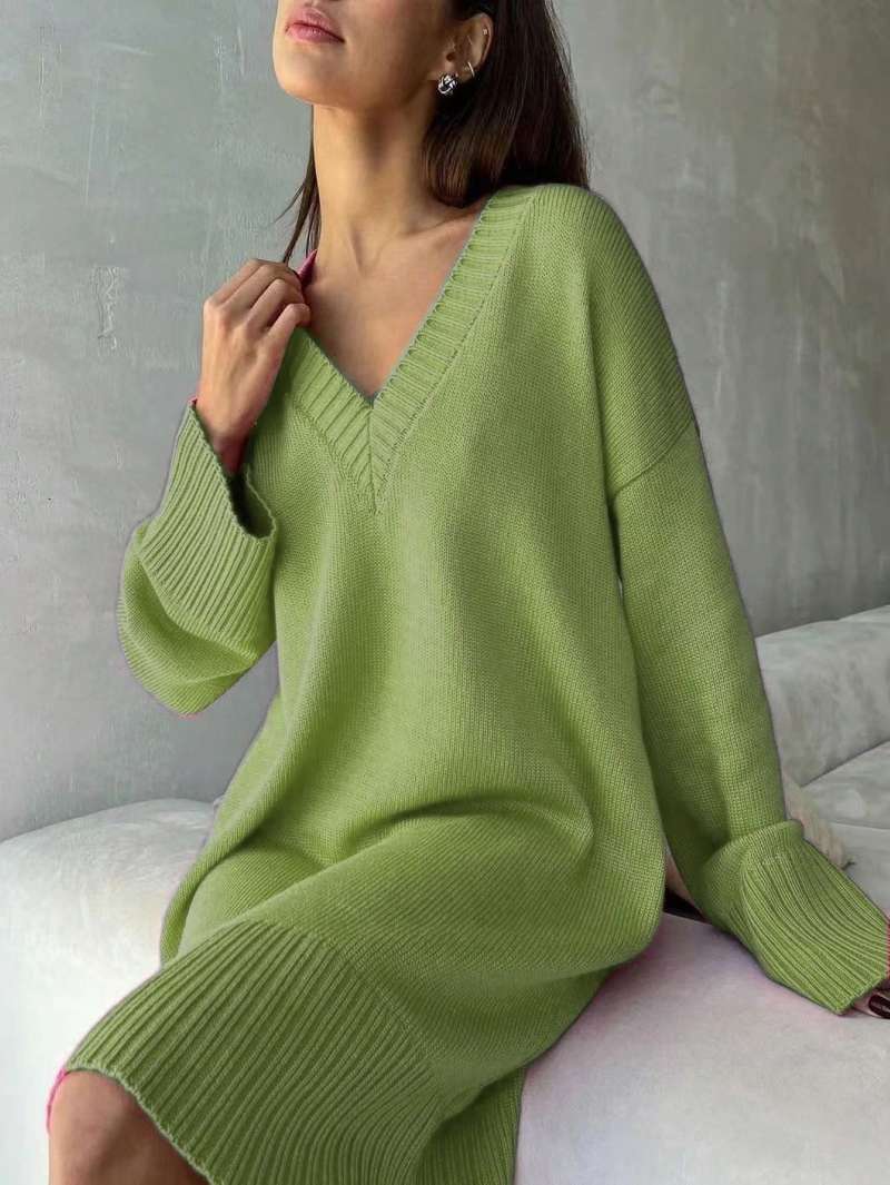 Robe pull unie pour femme gran - Winter Clothing Plus Size avis et prix
